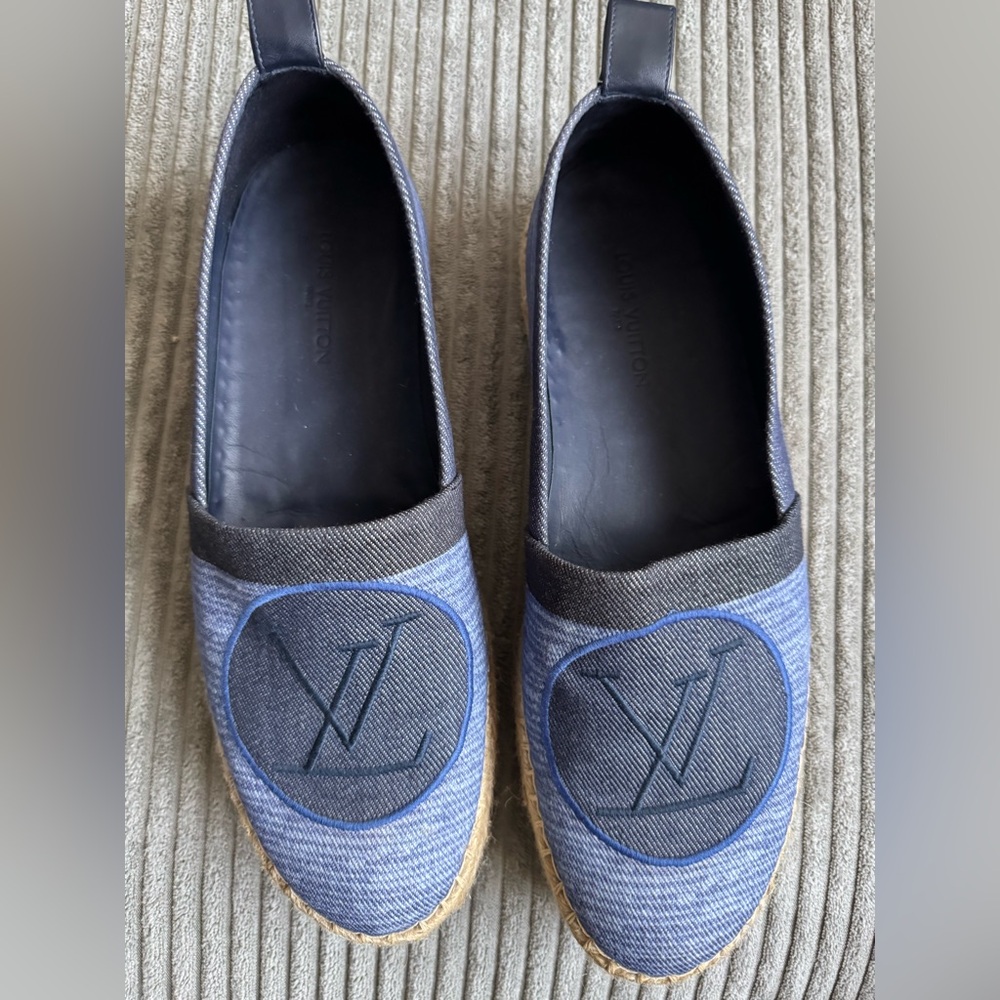 Louis Vuitton 💯 Authentic Espadrilles Navy Blue size 40 with dust bags - Picture 4 of 12